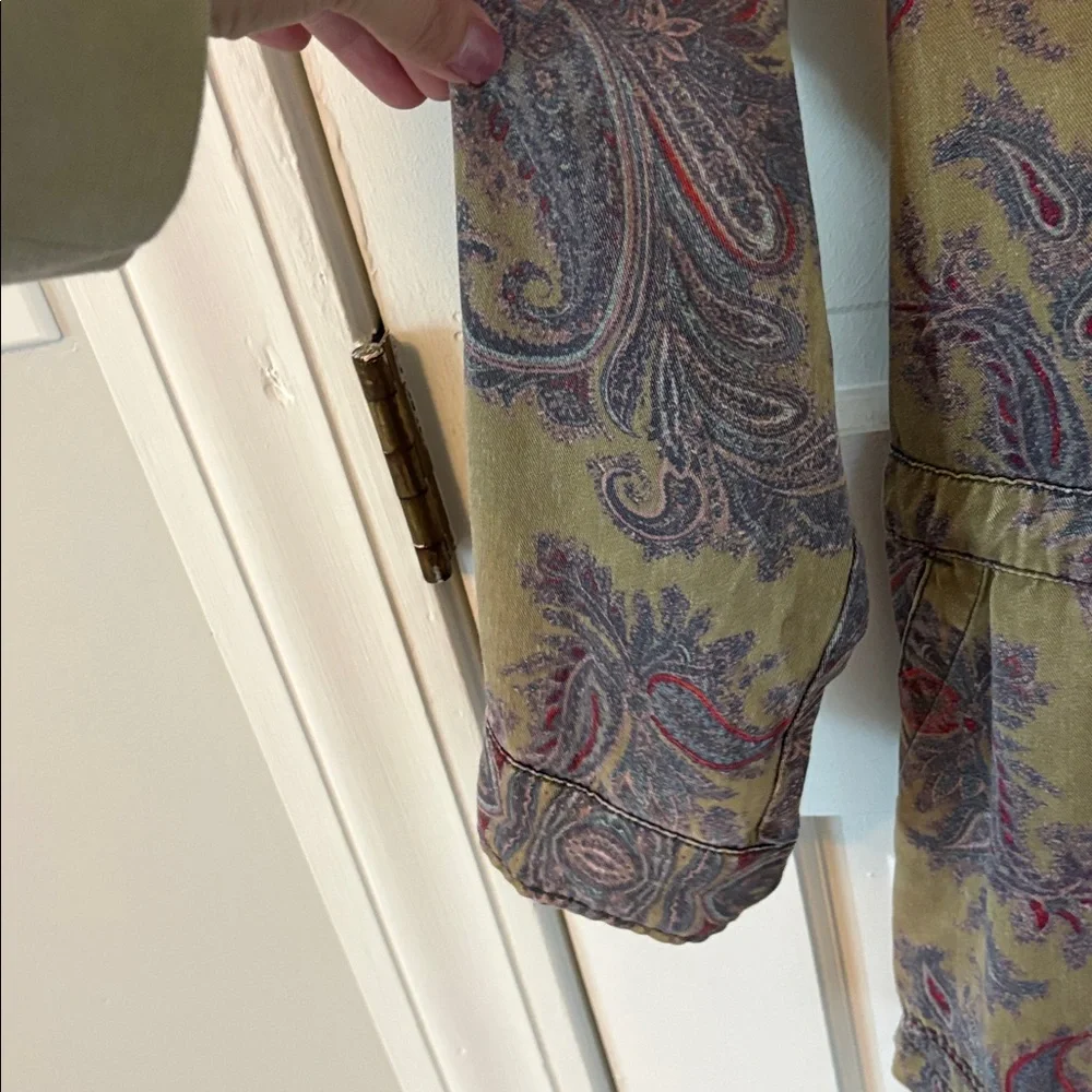 Pam & Gela Paisley Romper | Utility Style | Long Sleeve | Boho Chic - Picture 4 of 7